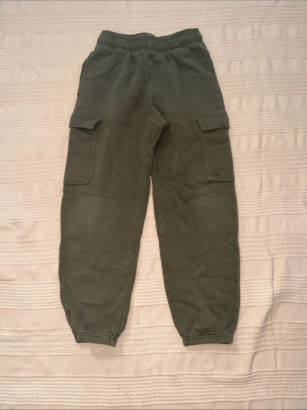 GAP Factory Kids Olive Cargo Joggers - Elastic Waist & Ankles